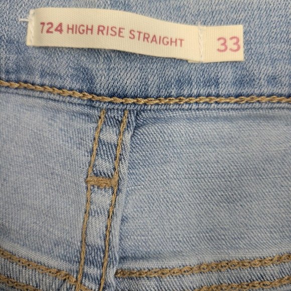 ❇️NWT❇️ Levi's Hi-Rise Straight Jeans 724 | 33 X 30 - Picture 6 of 7